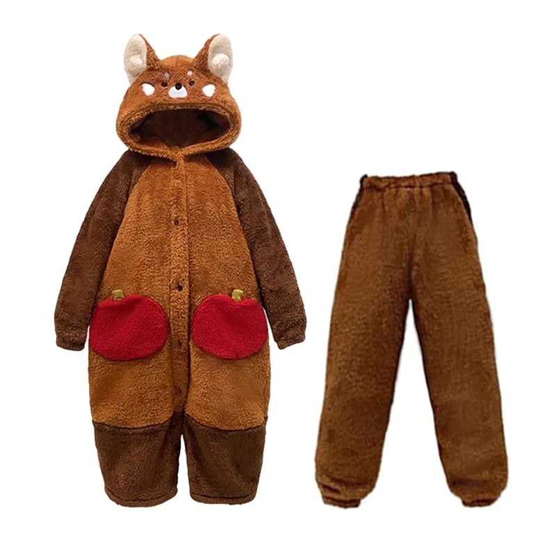 Cozy Red Panda Pajama Set for Women – Cute Sleepwear Collection