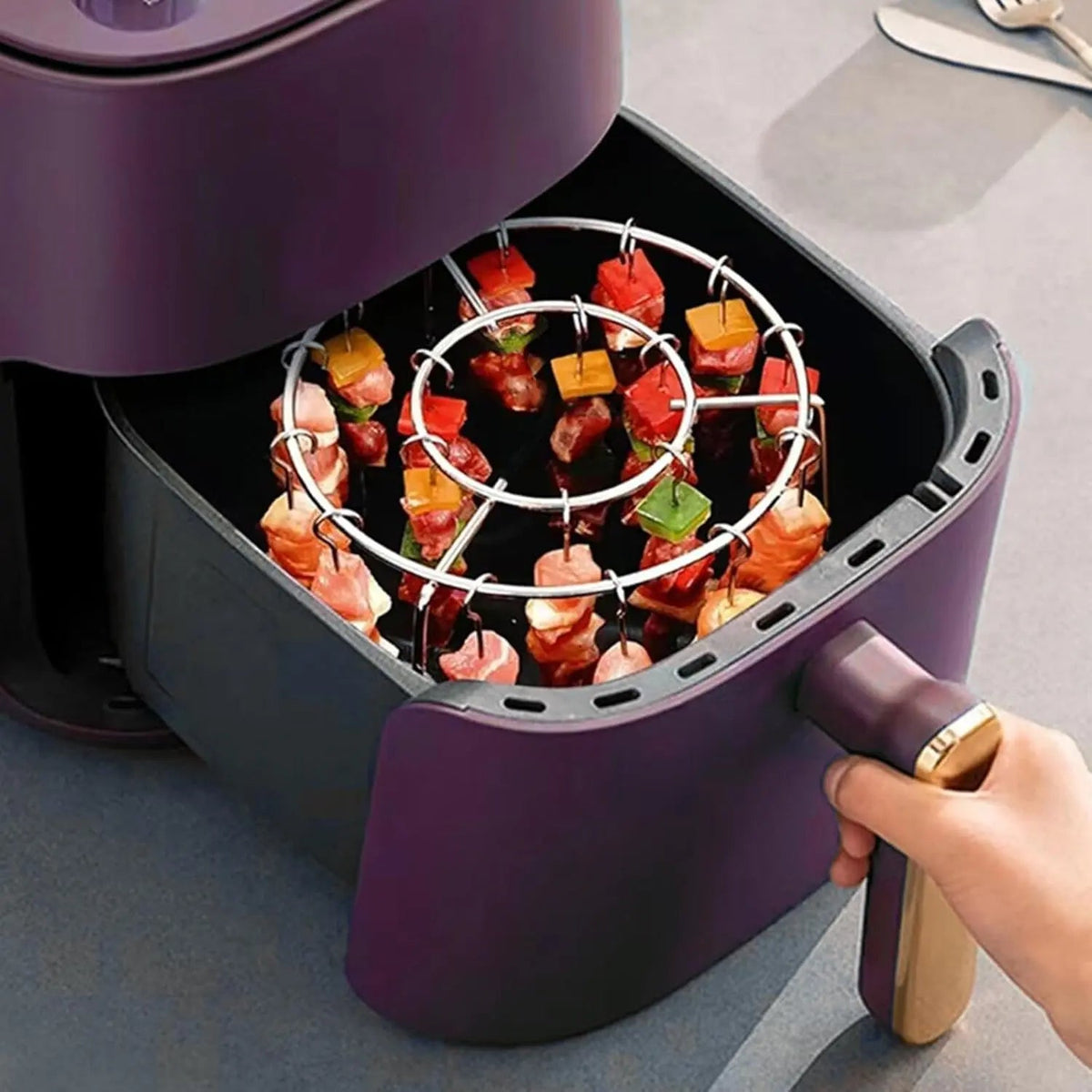 Air Fryer Kebab Grill – Even Cooking and Barbecue Experience
