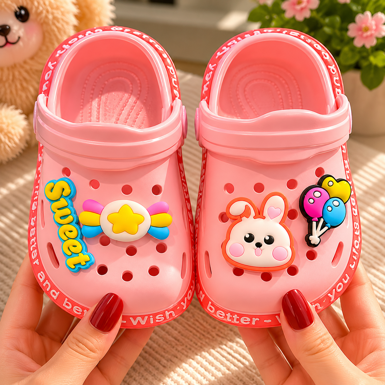 Playful Slip-On Clogs for Active Toddlers