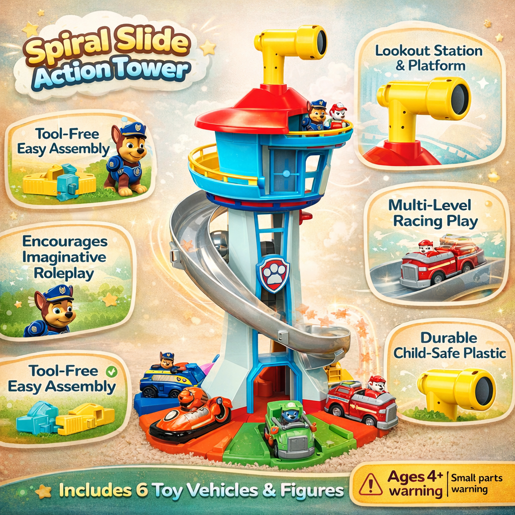 Adventure Track Playset with Slide and Vehicles for Kids