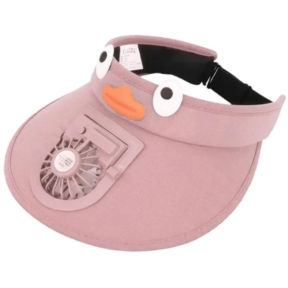 Children's Sun Hat with Built-in Cooling Fan for Summer