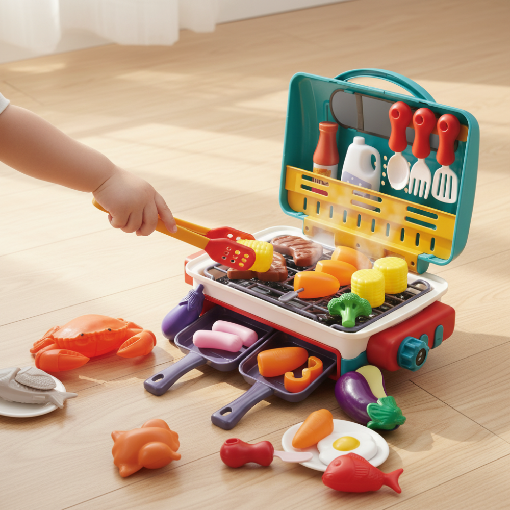 Junior Griller Color Magic BBQ Play Set with Smoke