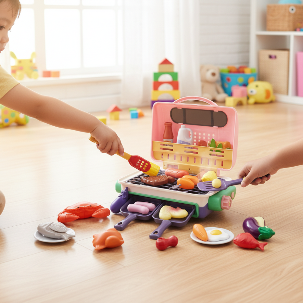 Junior Griller Color Magic BBQ Play Set with Smoke