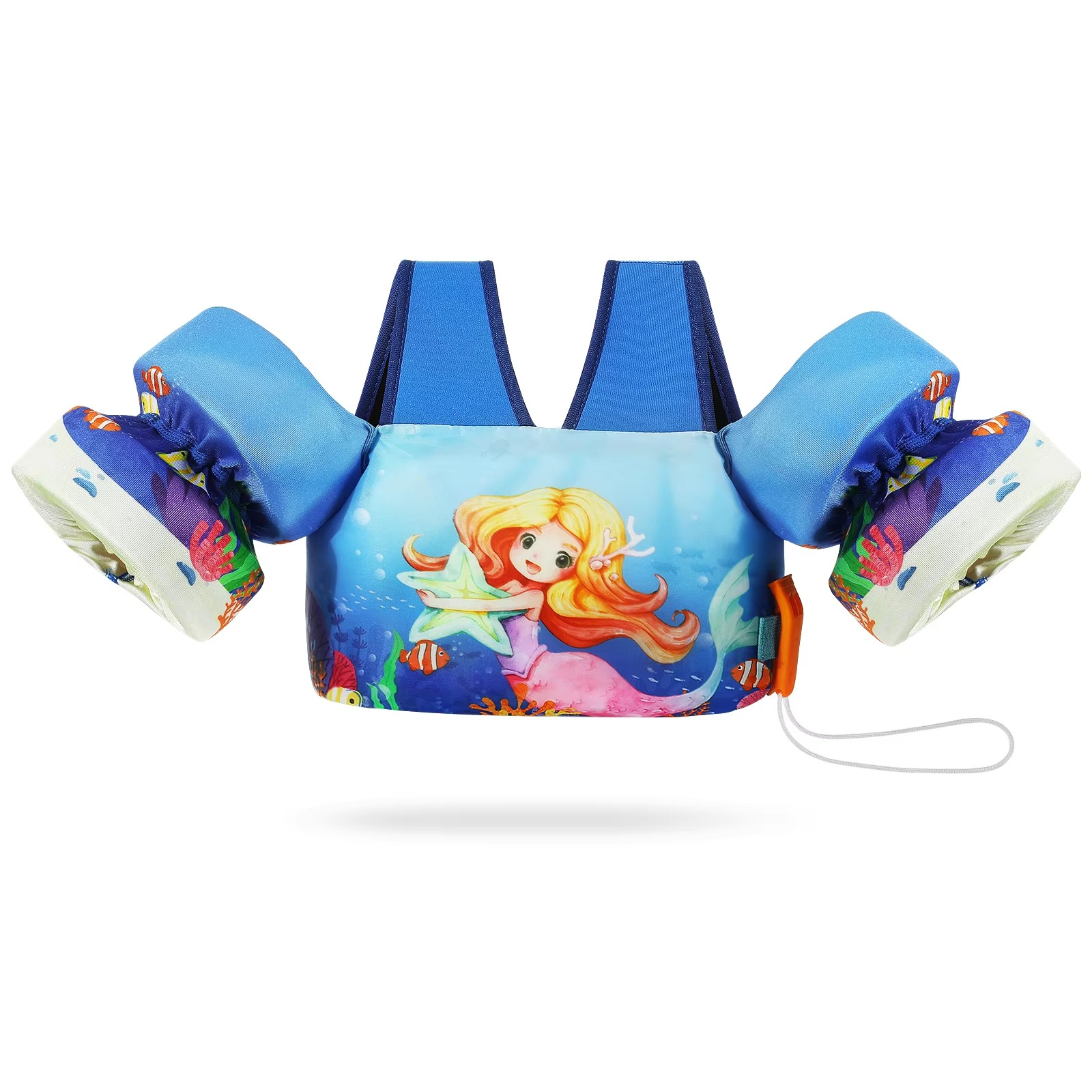Children's Foam Life Jacket with Arm Floats and Safety Whistle for Swimming and Kayaking