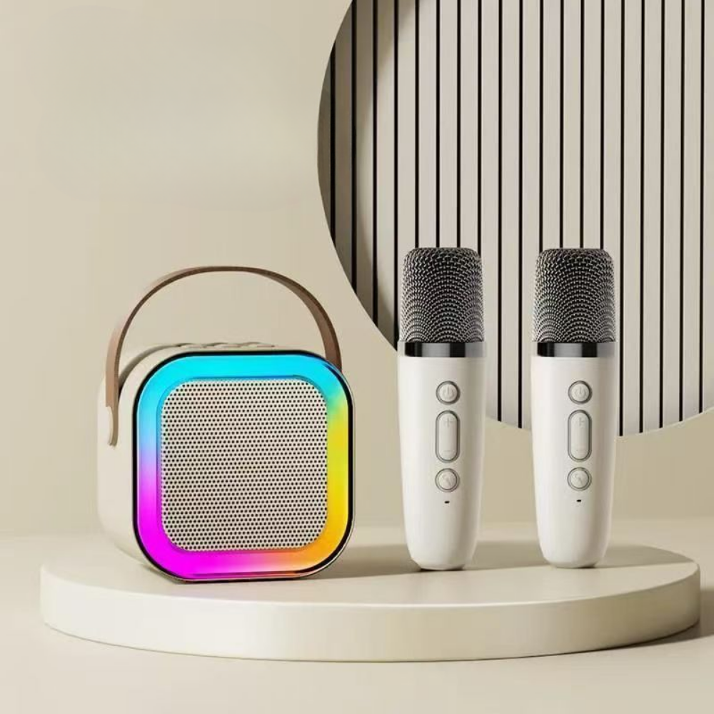 Portable Karaoke System for Kids with Bluetooth and Microphones