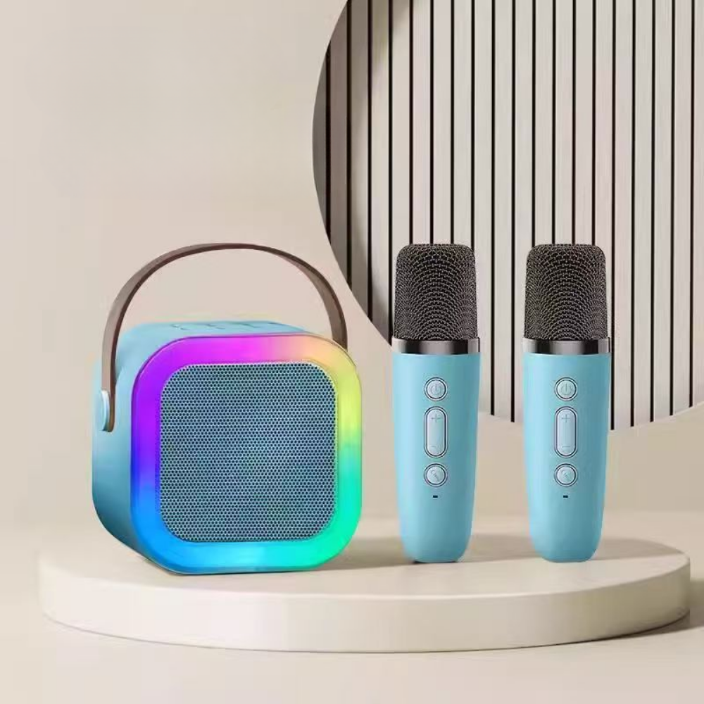 Portable Karaoke System for Kids with Bluetooth and Microphones