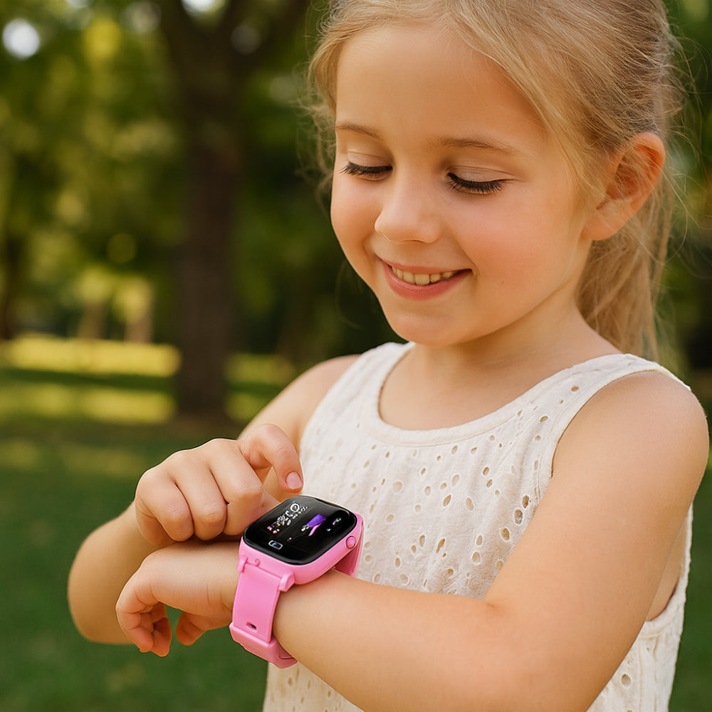 Waterproof Kids Smartwatch with 4G GPS Tracker and Camera for Active Use