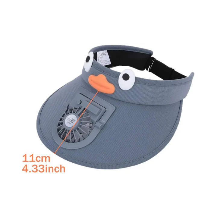 Children's Sun Hat with Solar Cooling Fan & UV Shield – Lightweight for Outdoors