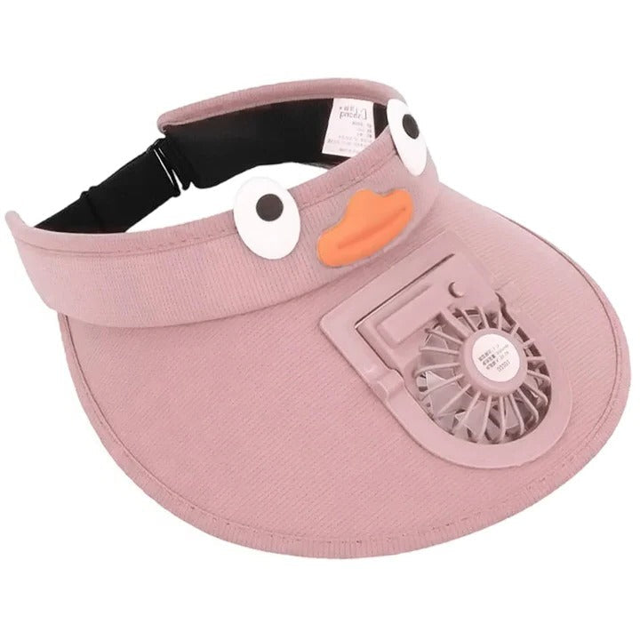 Children's Sun Hat with Solar Cooling Fan & UV Shield – Lightweight for Outdoors