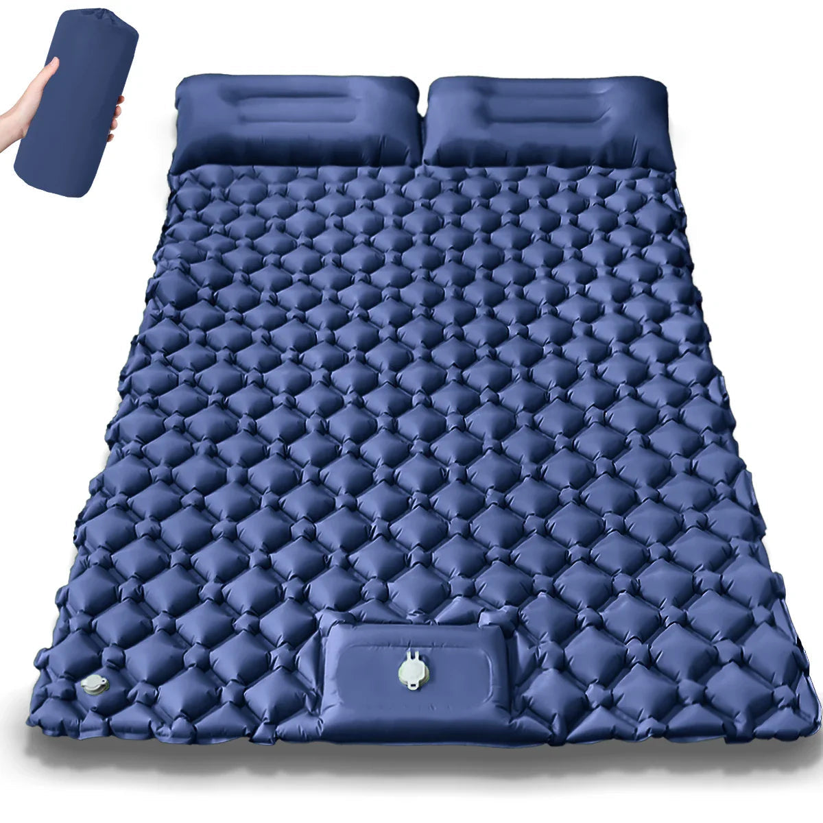 Extra-Wide Double Air Mattress for Camping – Quick Inflation for Comfort