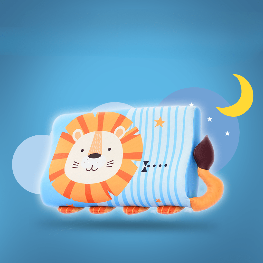 Ergonomically Shaped Memory Foam Pillow for Kids