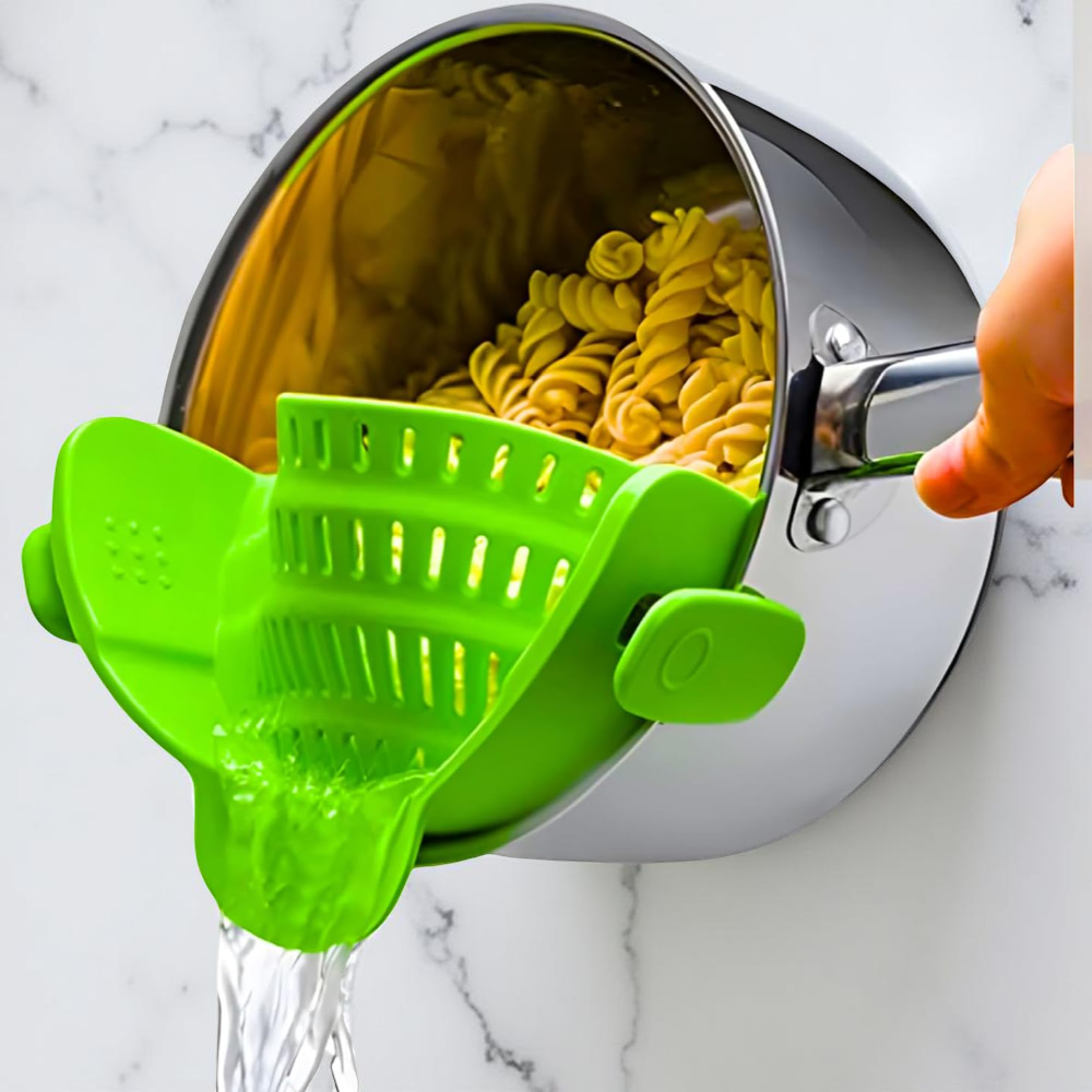 Innovative Clip-On Kitchen Strainer for Effortless Draining