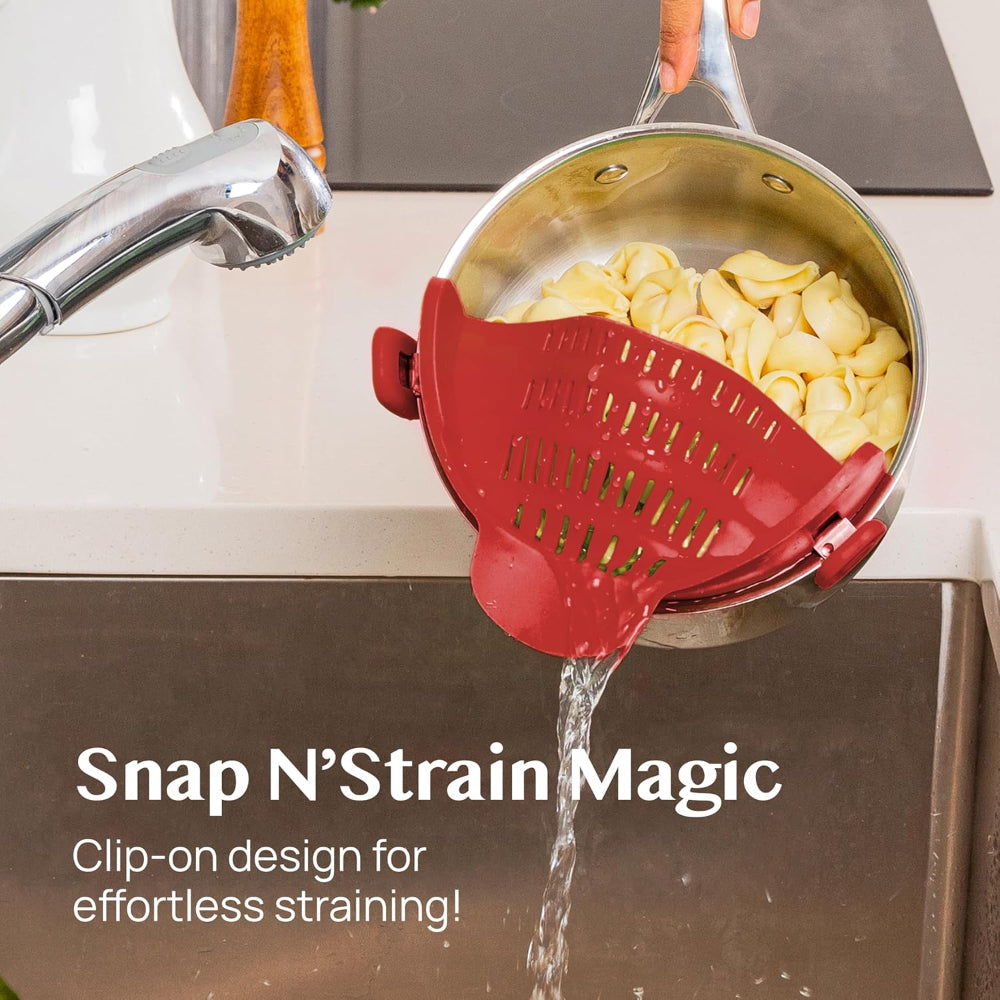 Innovative Clip-On Kitchen Strainer for Effortless Draining