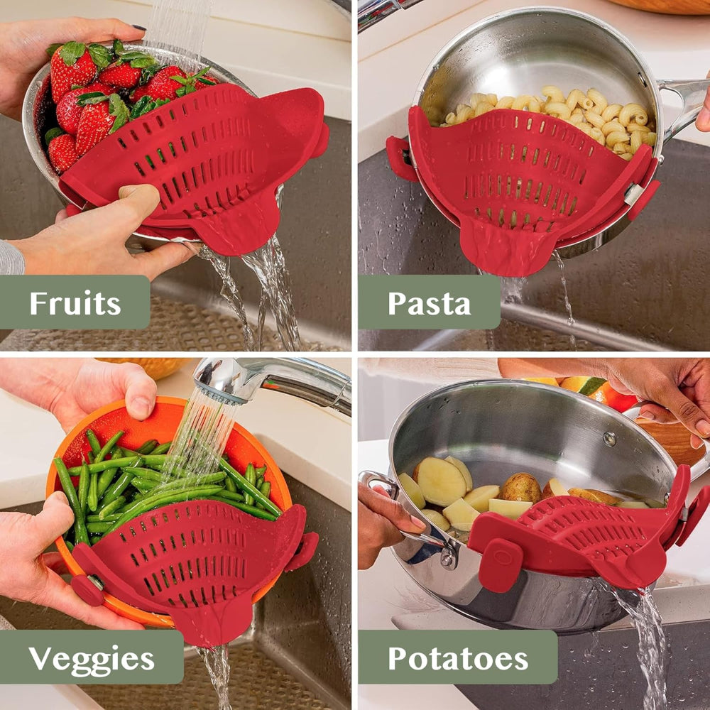 Innovative Clip-On Kitchen Strainer for Effortless Draining
