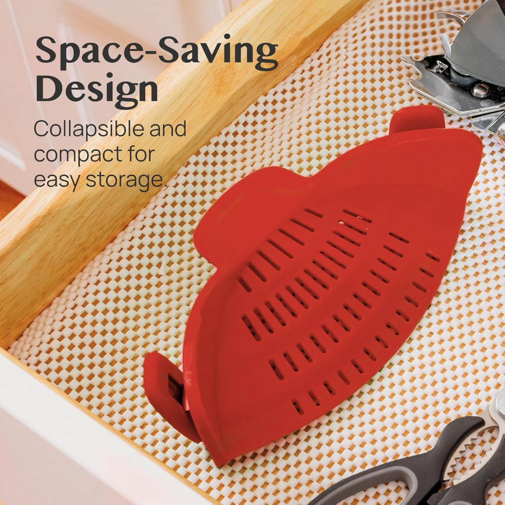 Innovative Clip-On Kitchen Strainer for Effortless Draining