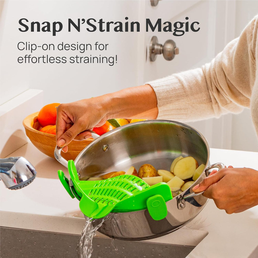 Innovative Clip-On Kitchen Strainer for Effortless Draining