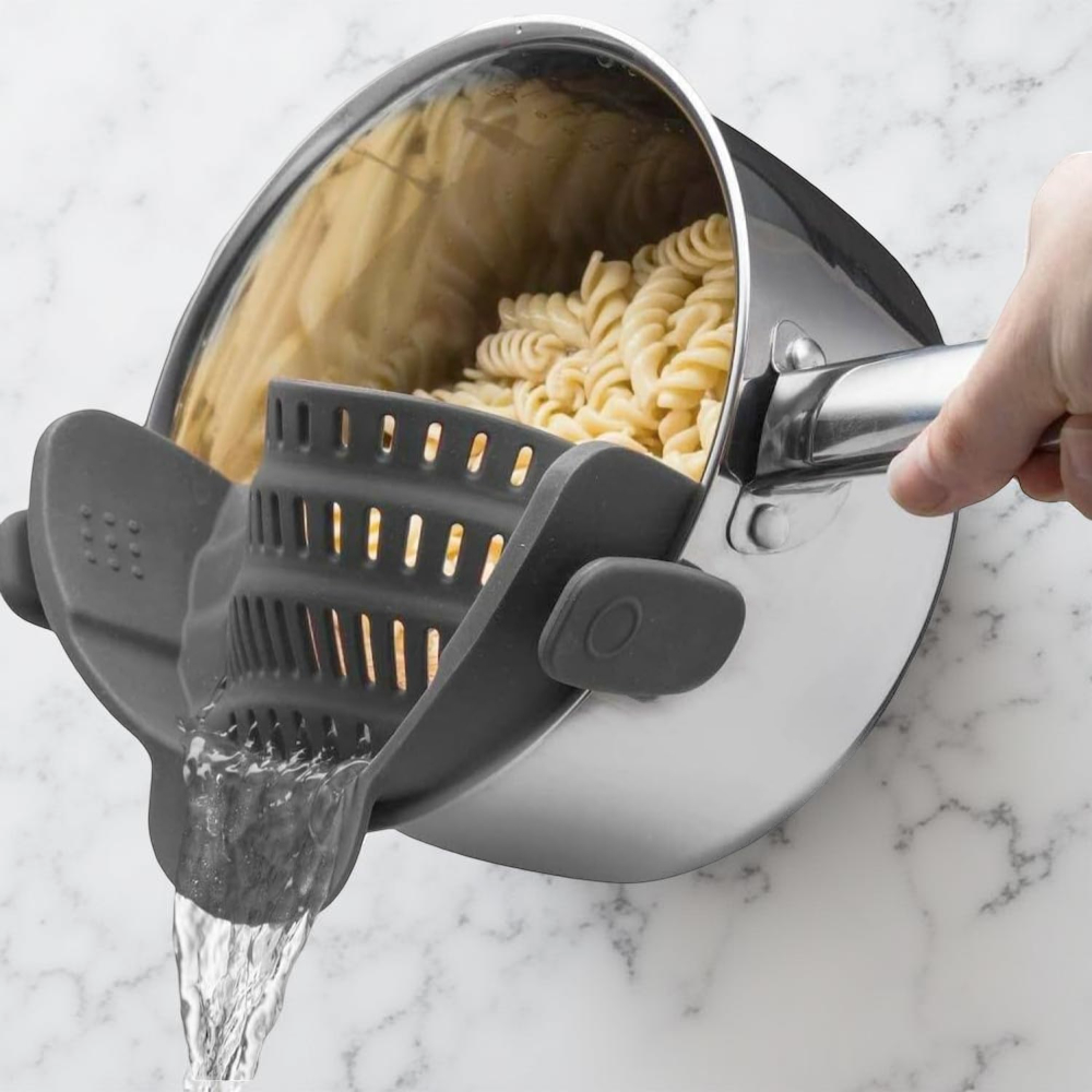 Innovative Clip-On Kitchen Strainer for Effortless Draining