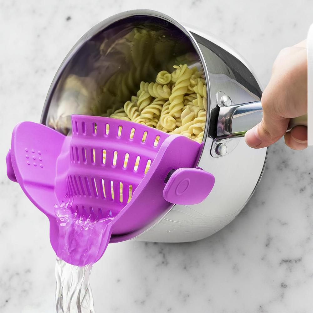 Innovative Clip-On Kitchen Strainer for Effortless Draining