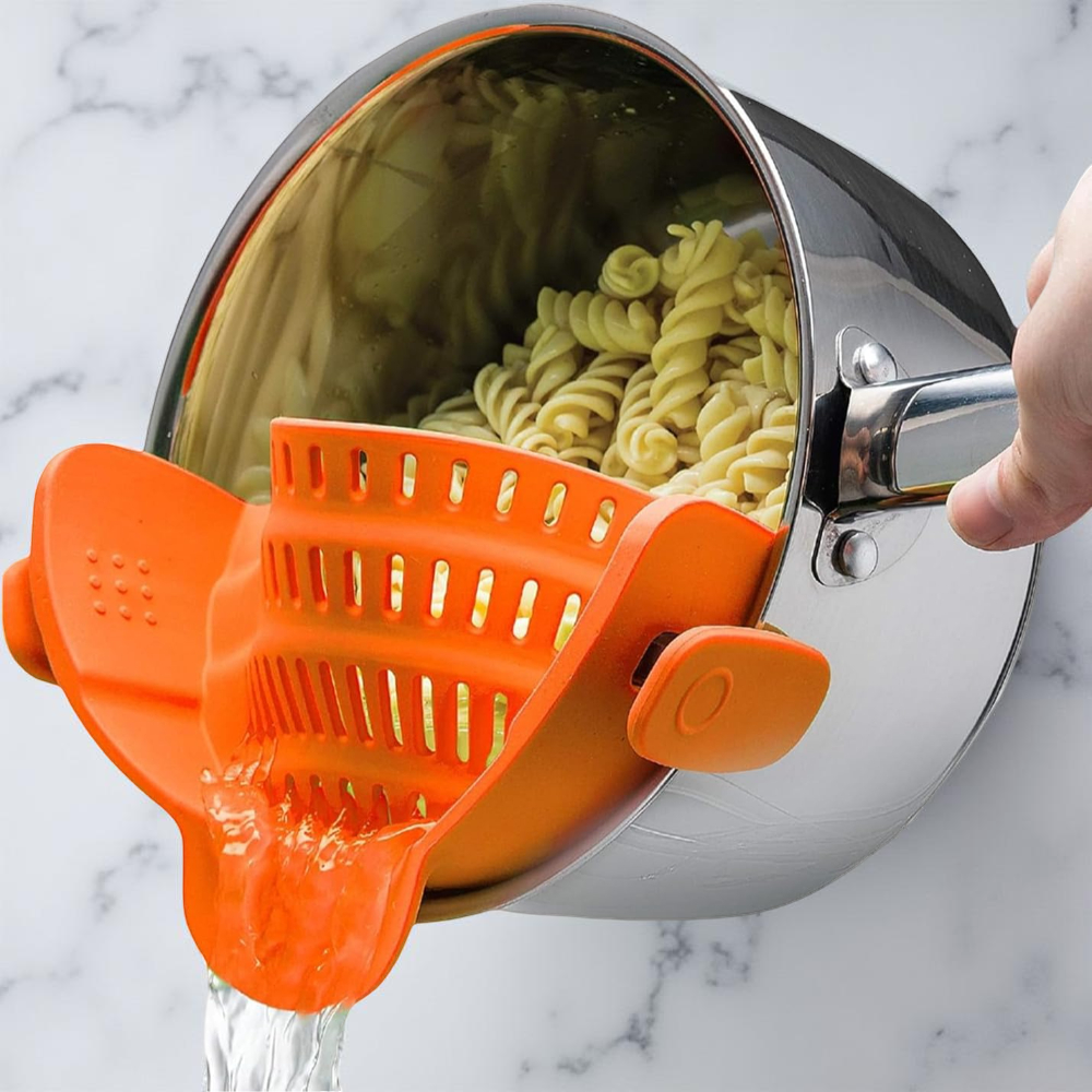 Innovative Clip-On Kitchen Strainer for Effortless Draining