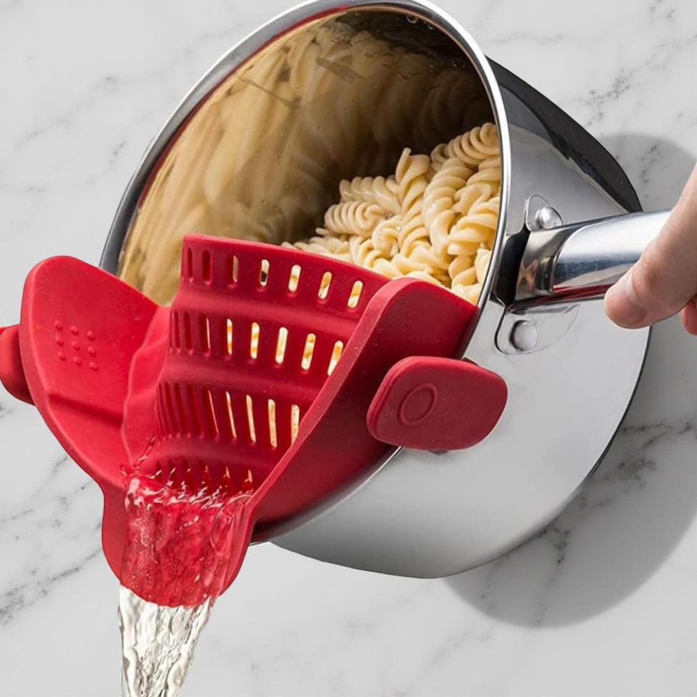 Innovative Clip-On Kitchen Strainer for Effortless Draining