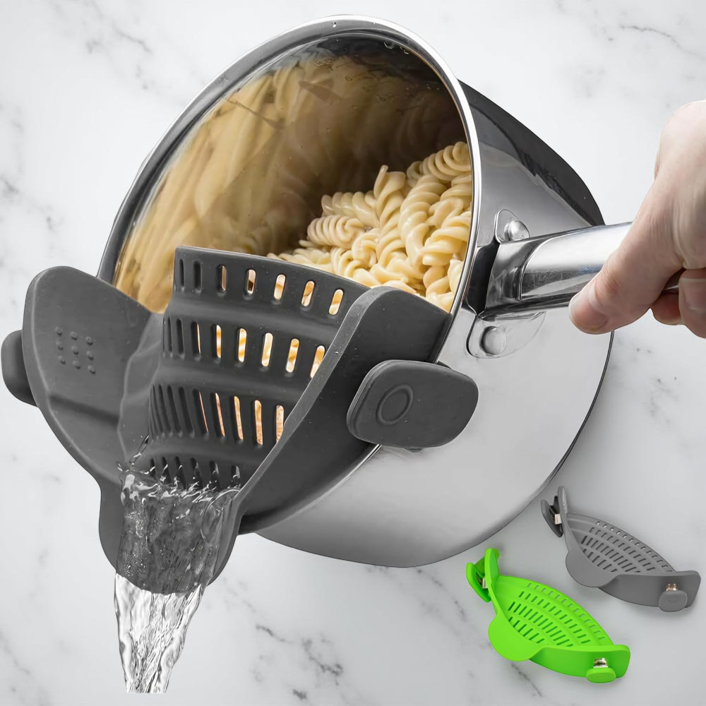 Innovative Clip-On Kitchen Strainer for Effortless Draining