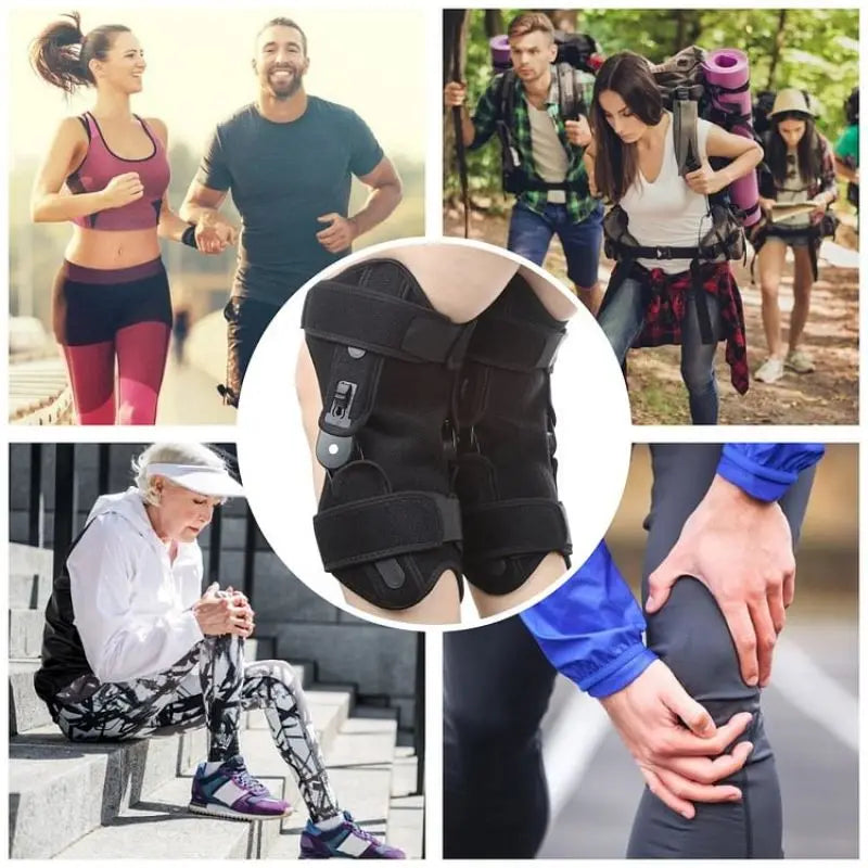 Adjustable Knee Brace with Reinforced Stabilizers for Pain Relief