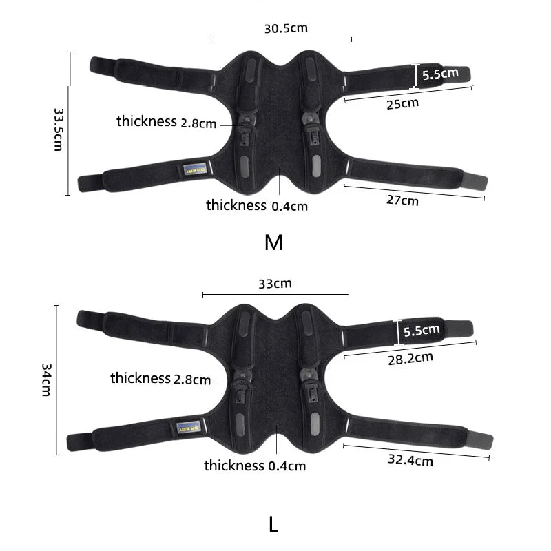 Adjustable Knee Brace with Reinforced Stabilizers for Pain Relief
