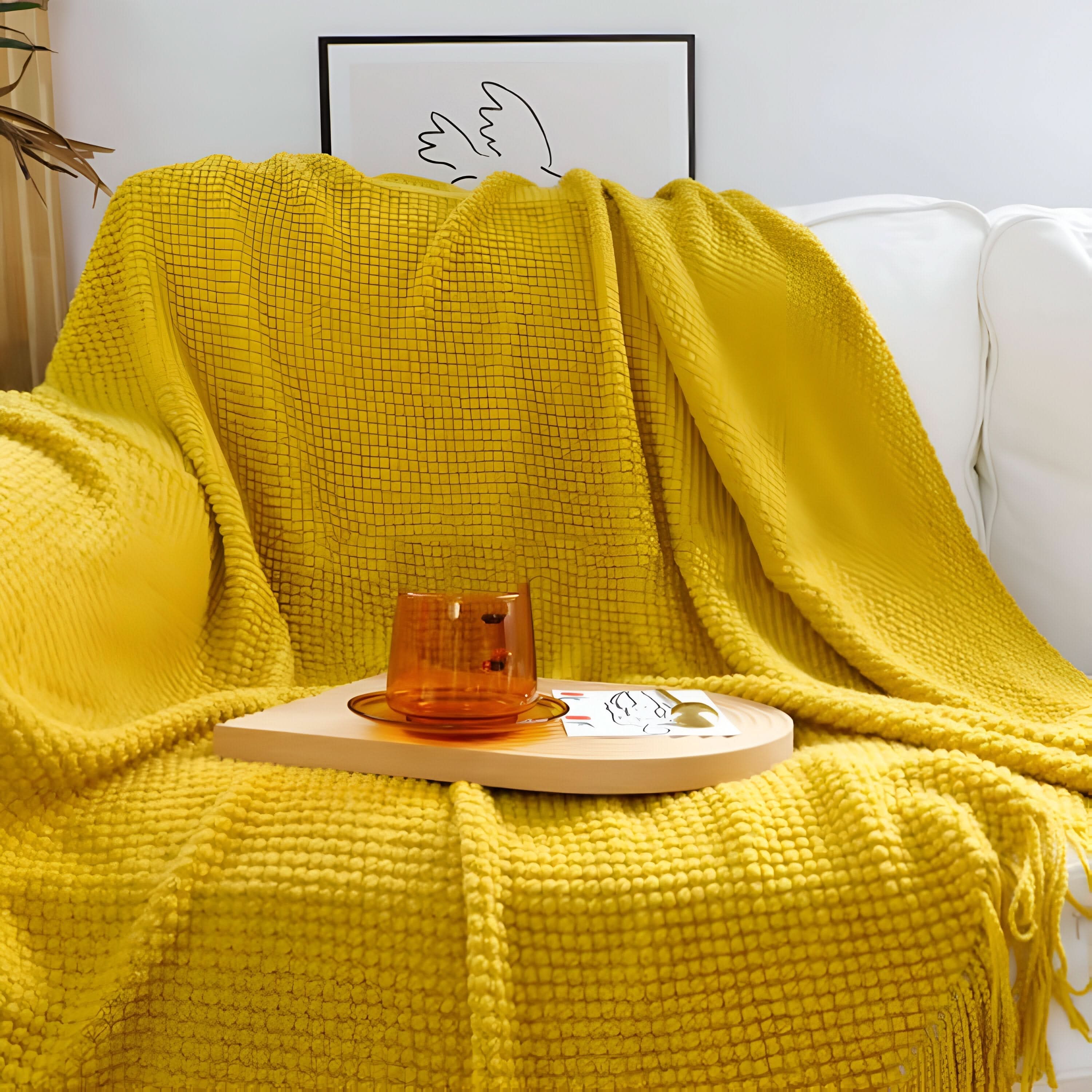 Cozy Fleece Knit Blanket with Soft Lining – Year-Round Comfort