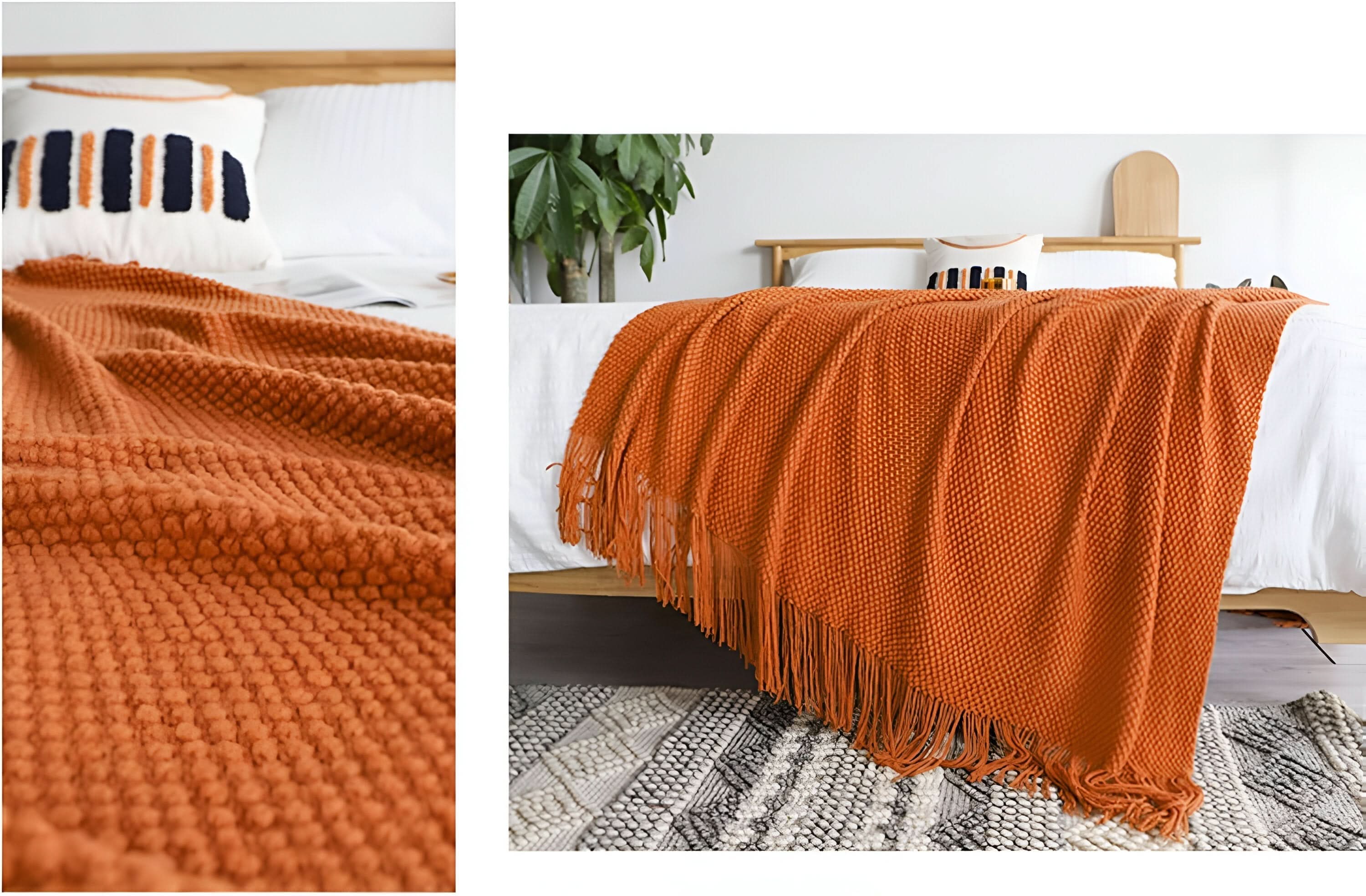 Cozy Fleece Knit Blanket with Soft Lining – Year-Round Comfort