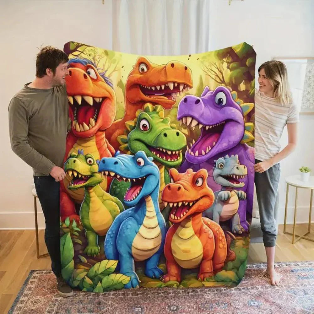 Dino Dreams Cozy Blanket for Kids' Spaces