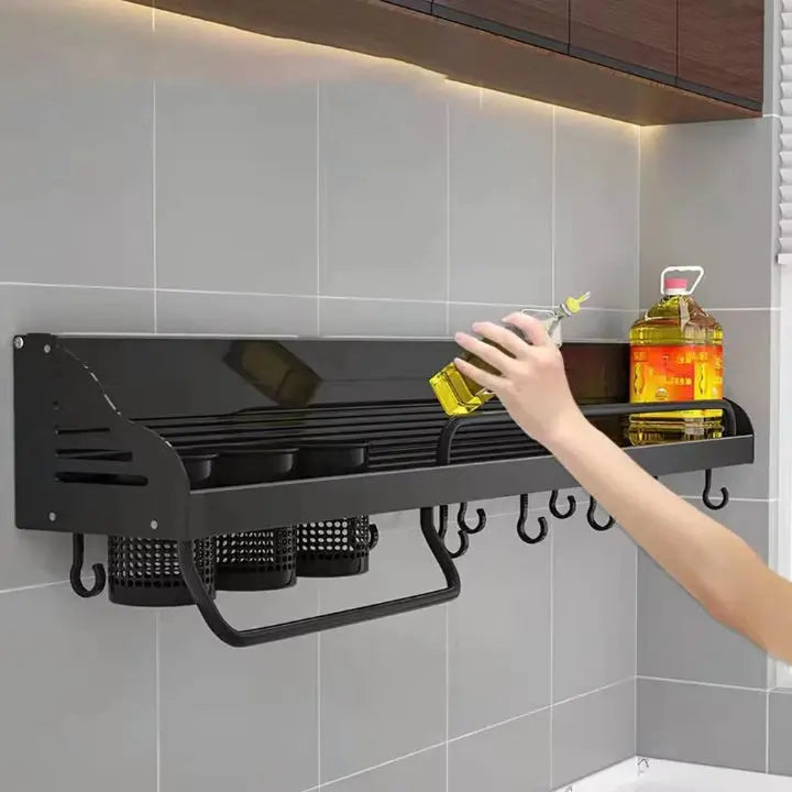 Stylish Wall-Mounted Kitchen Organizer for Effortless Storage