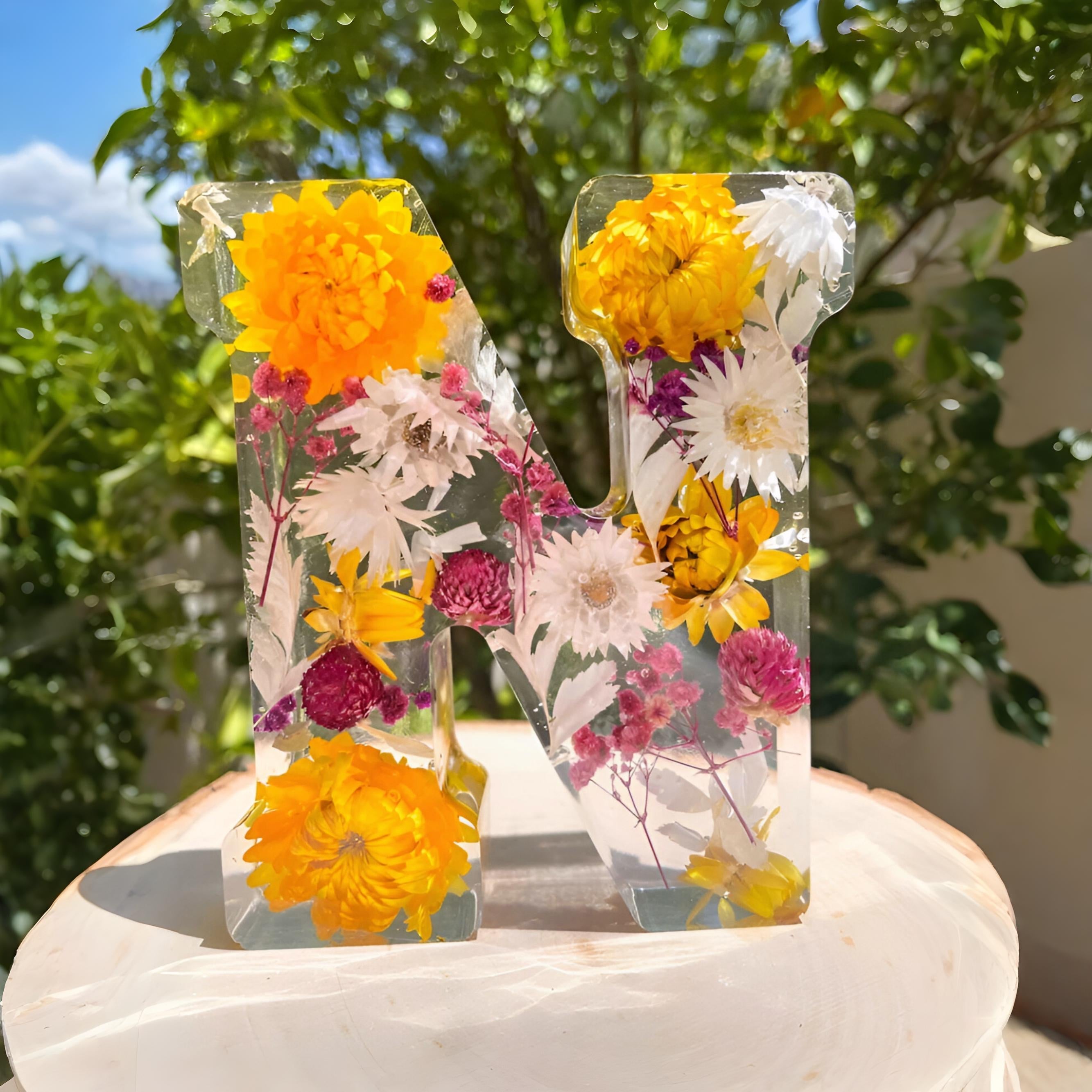 Custom Floral LED Letter Lamp for Cozy Spaces