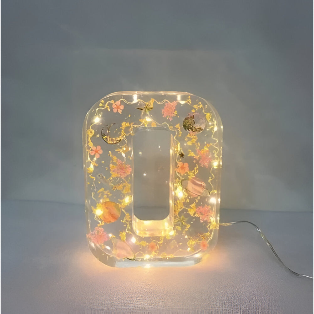 Custom Floral LED Letter Lamp for Cozy Spaces