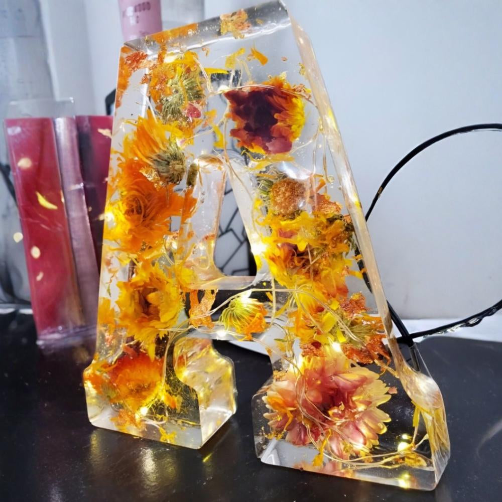 Custom Floral LED Letter Lamp for Cozy Spaces