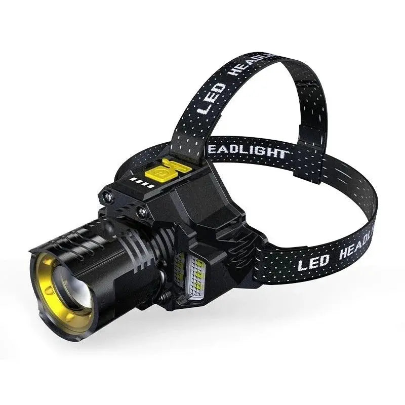 Versatile Rechargeable Headlamp with Adjustable Zoom Feature