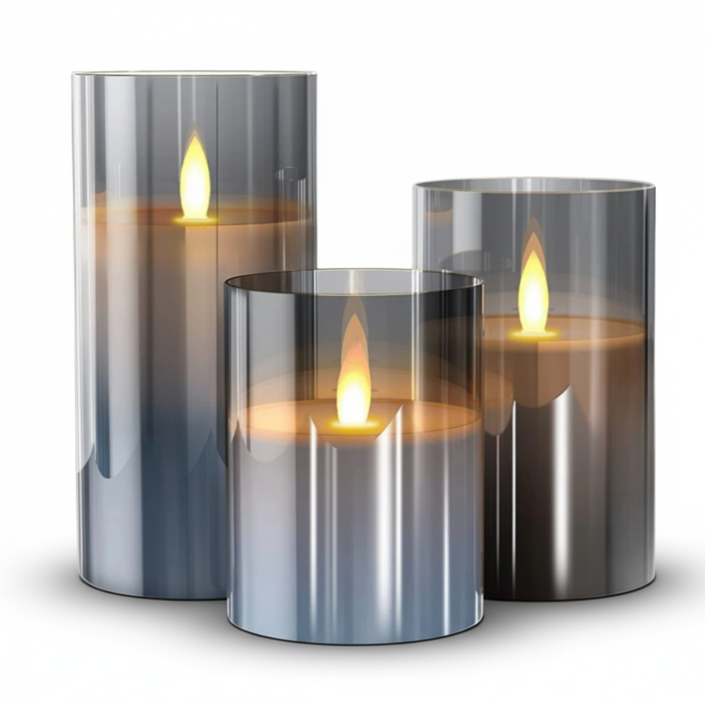 Battery-Operated LED Candles with Remote Control - Warm White Set