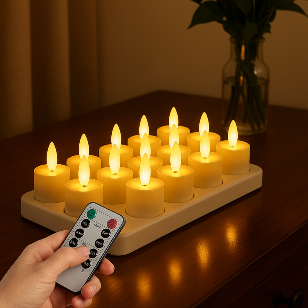 Rechargeable LED Candle Collection with Remote Control Timer