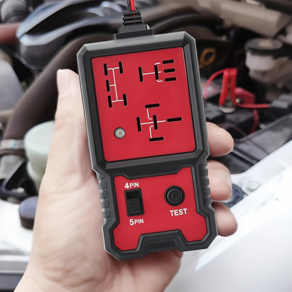 QuickCheck 12V Battery Tester with LED Display for Vehicles