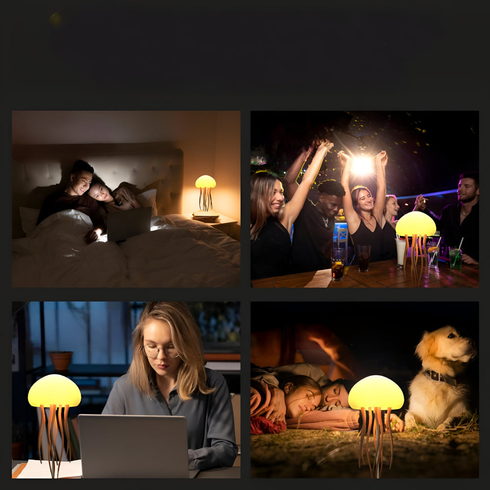 Serene Ocean Glow: LED Jellyfish Lamp for Relaxing Ambiance