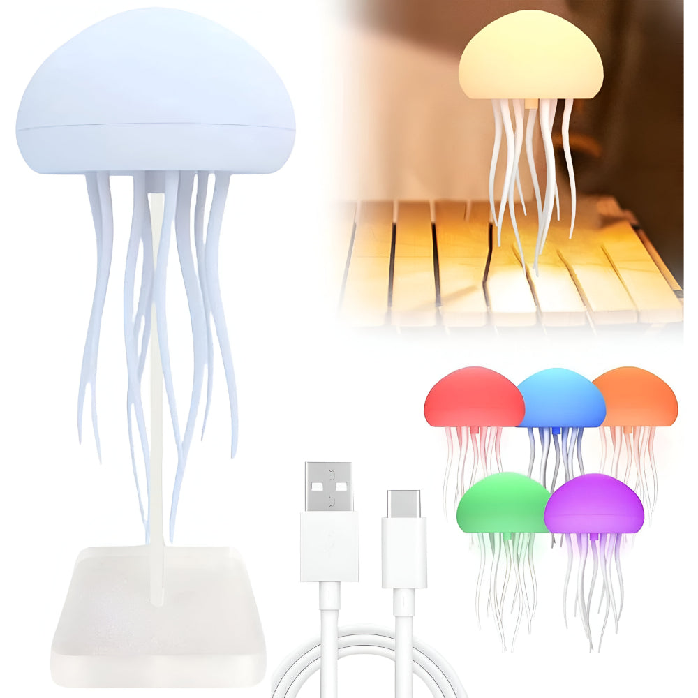Serene Ocean Glow: LED Jellyfish Lamp for Relaxing Ambiance