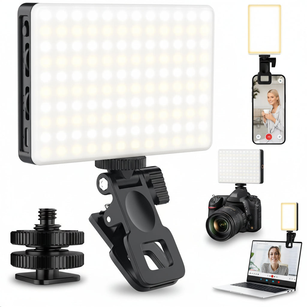 Portable LED Selfie Light with Adjustable Brightness & Color
