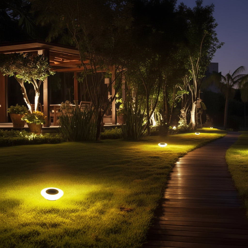 All-Weather Solar-Powered LED Pathway Lights for Your Yard