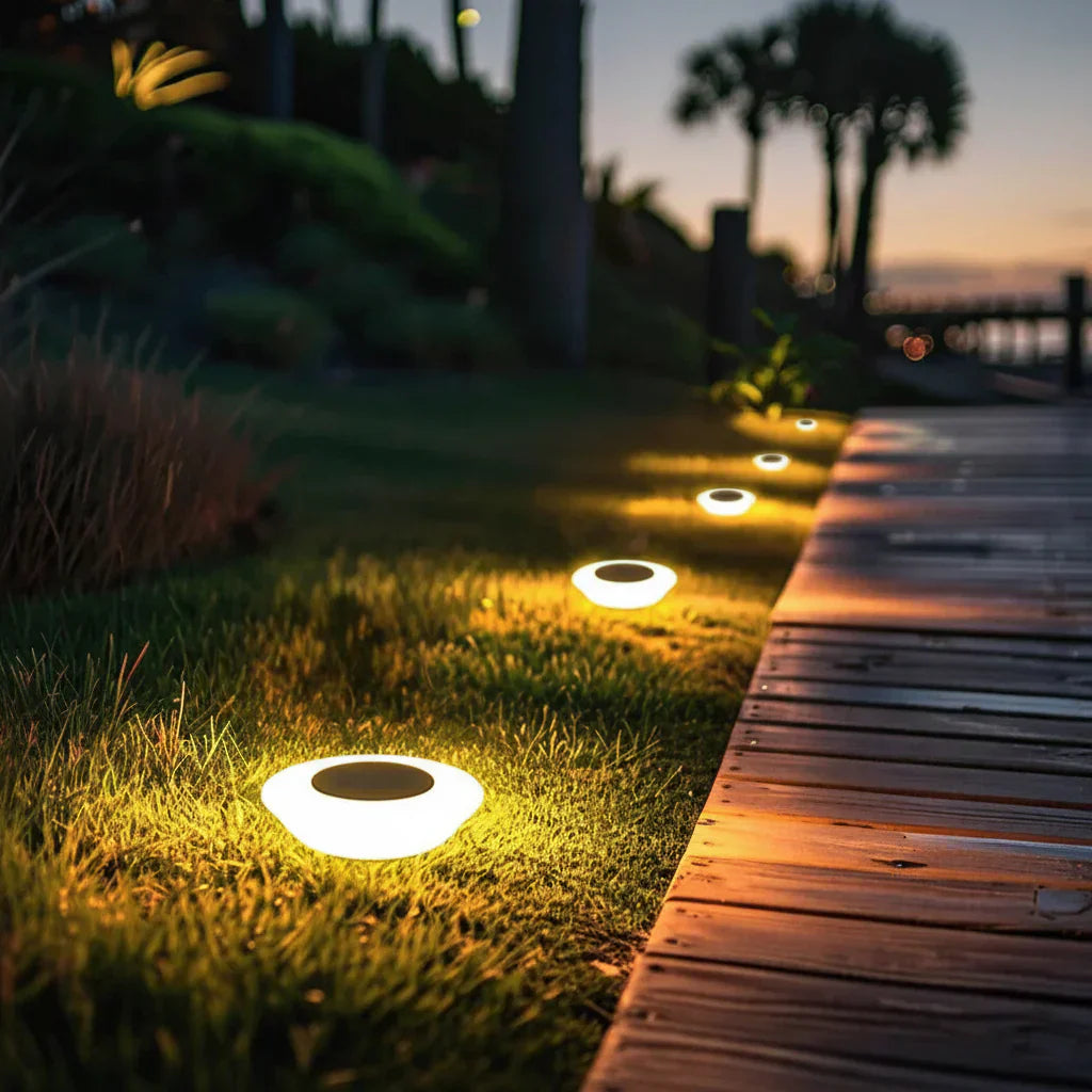 All-Weather Solar-Powered LED Pathway Lights for Your Yard