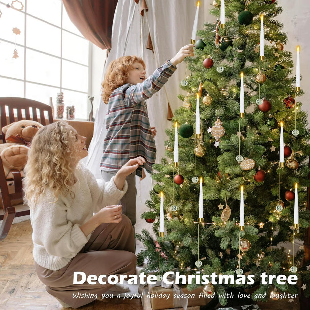 Battery-Operated LED Holiday Tree Lights with Remote Control – Warm Glow