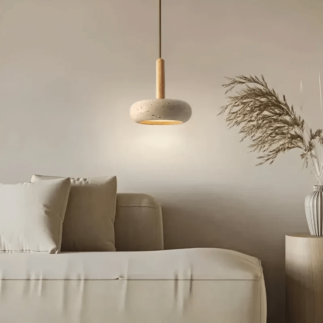 SerenityGlow LED Vintage Ceiling Light with Natural Elements