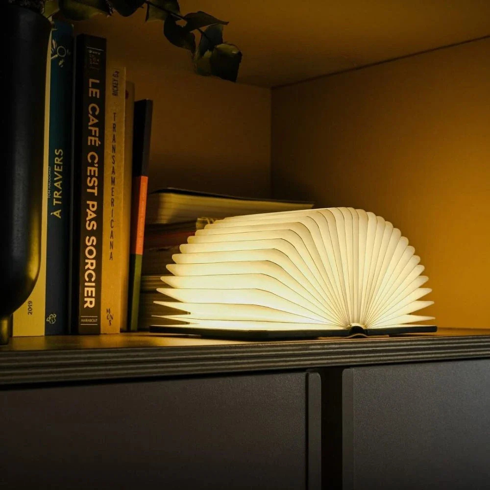 Adjustable Battery-Powered Paper Lamp - Stylish Ambient Light