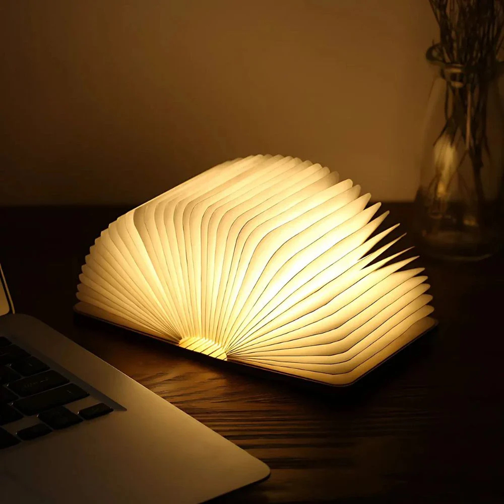 Adjustable Battery-Powered Paper Lamp - Stylish Ambient Light