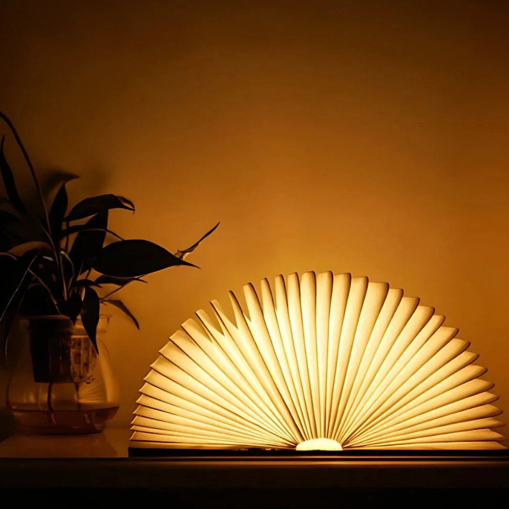 Adjustable Battery-Powered Paper Lamp - Stylish Ambient Light