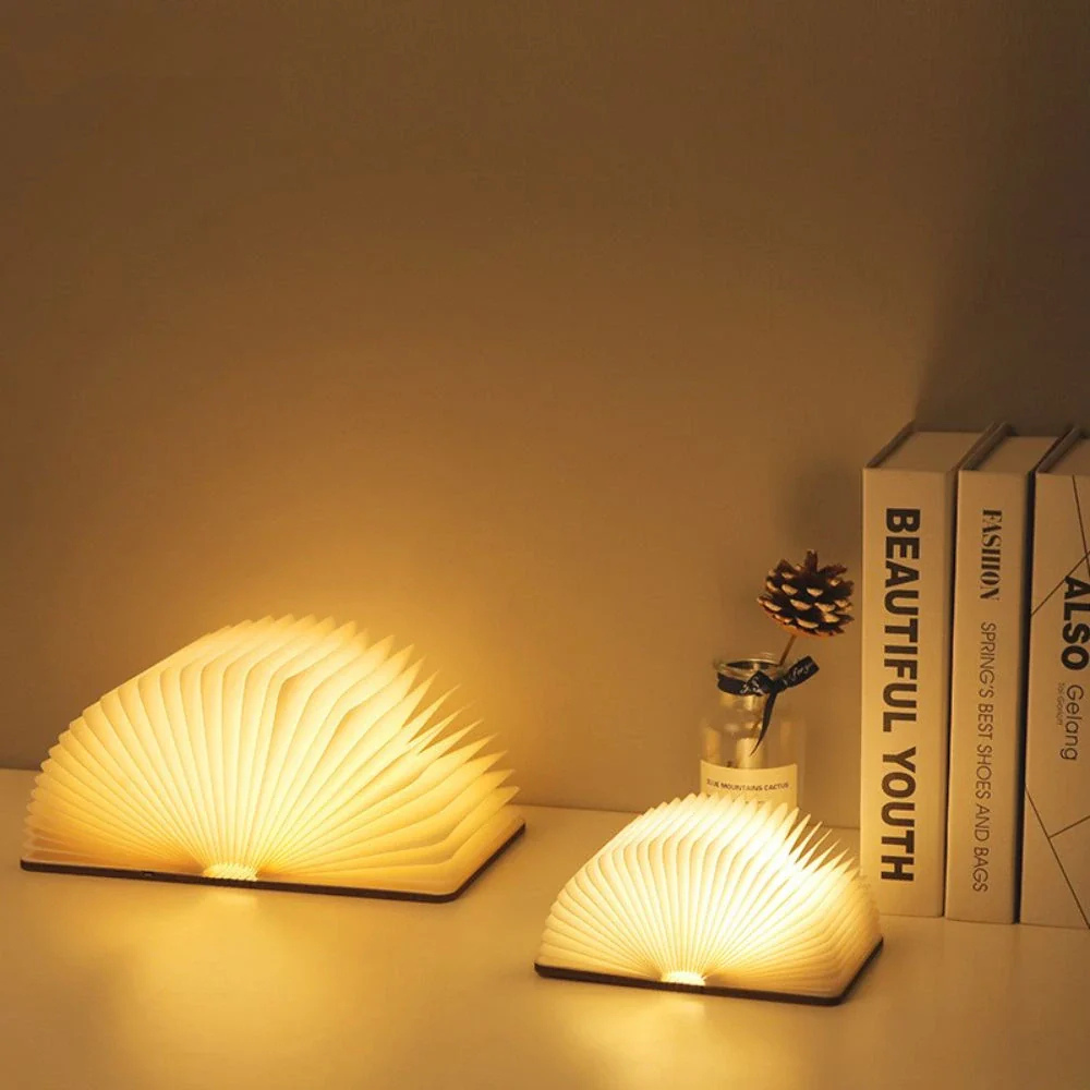 Adjustable Battery-Powered Paper Lamp - Stylish Ambient Light