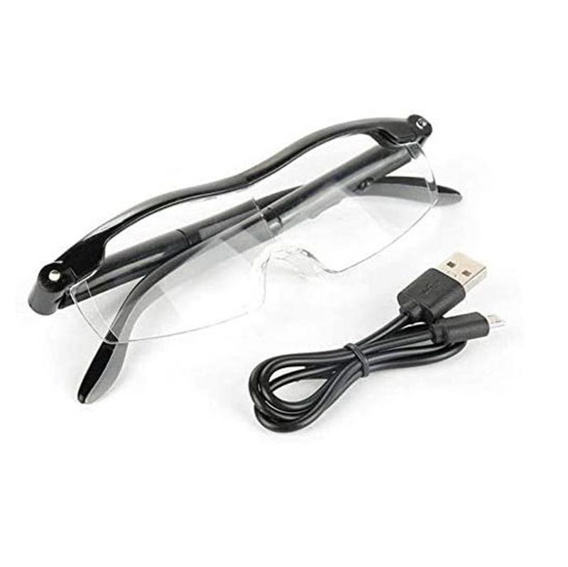 Hands-Free LED Reading Magnifier Glasses with Adjustable Lighting
